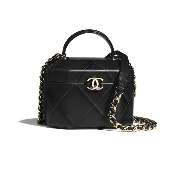 Replica Chanel Lambskin Small Vanity Case As2630 Black