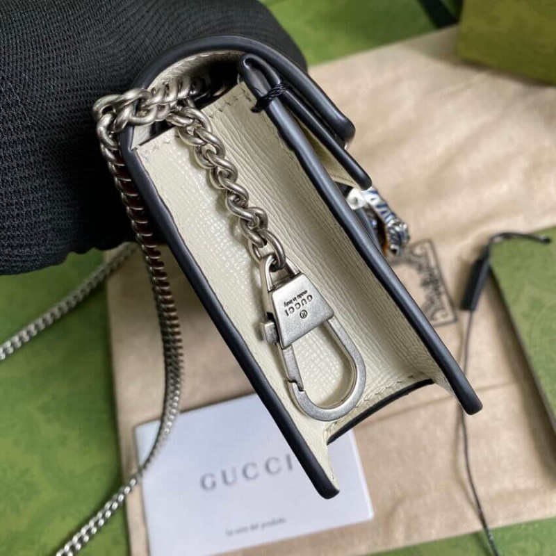 Replica Gucci Dionysus Super Mini Bag 476432 Orange White Leather