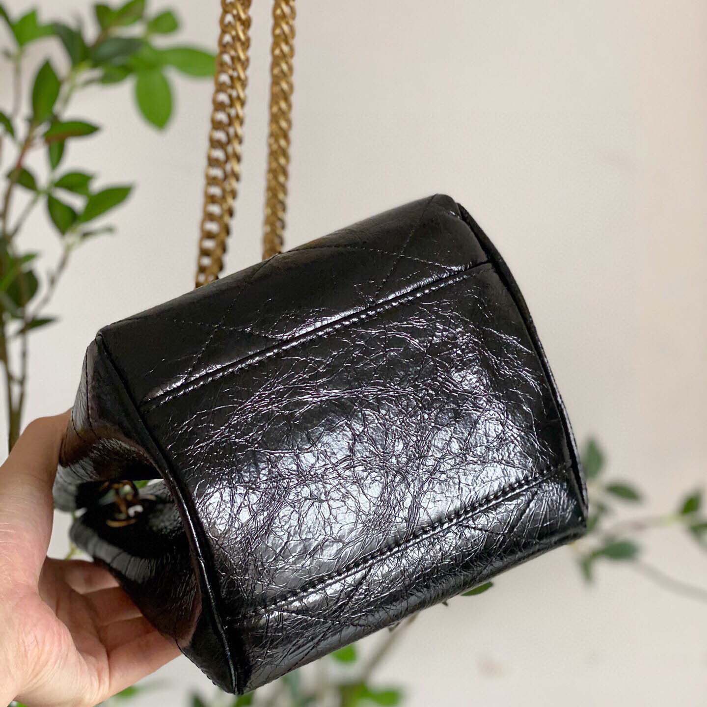Replica Ysl Black Chain Crossbody Shoulder Bucket Bag
