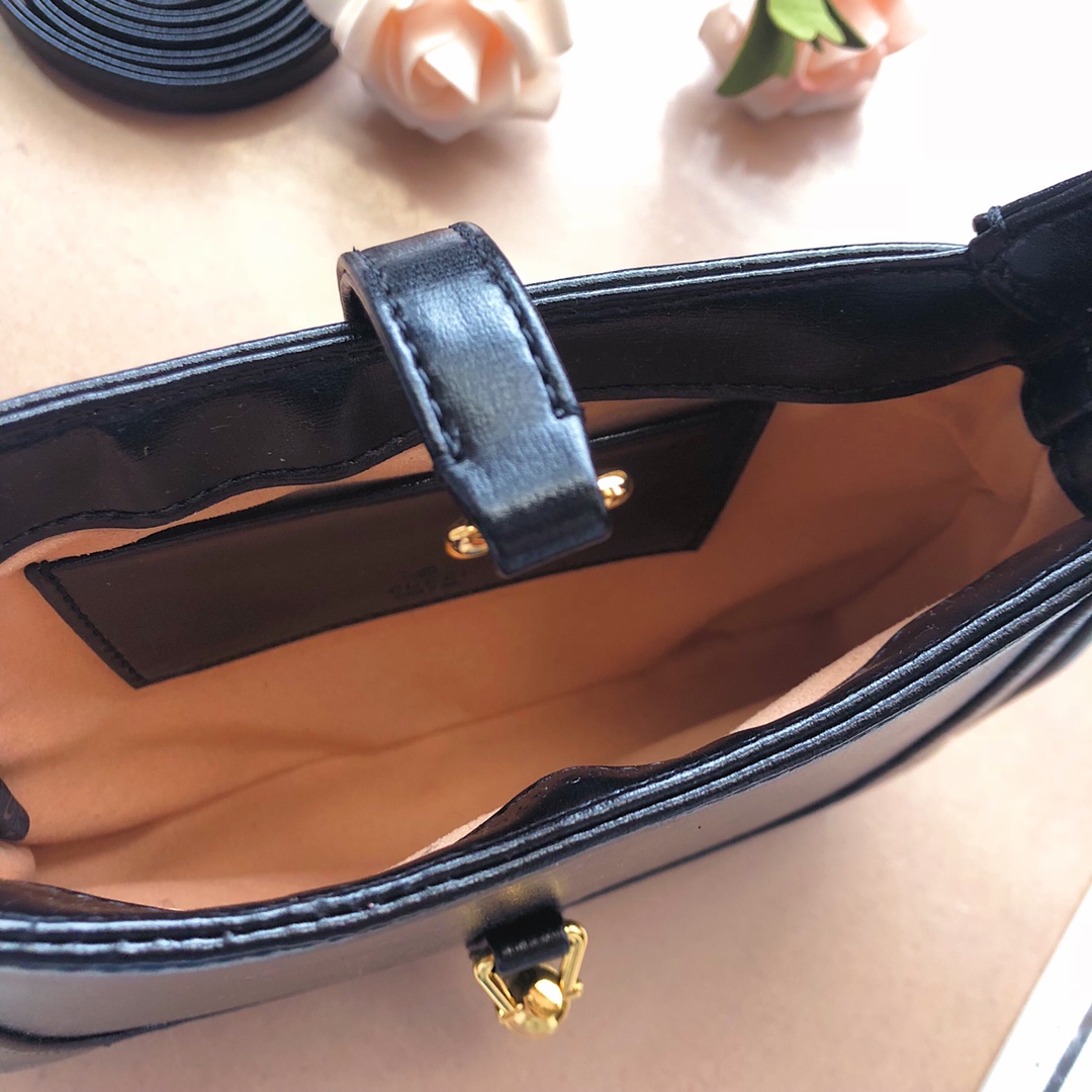 Replica Gucci Jackie 1961 Mini Shoulder Bag 637092 Black/White/Red