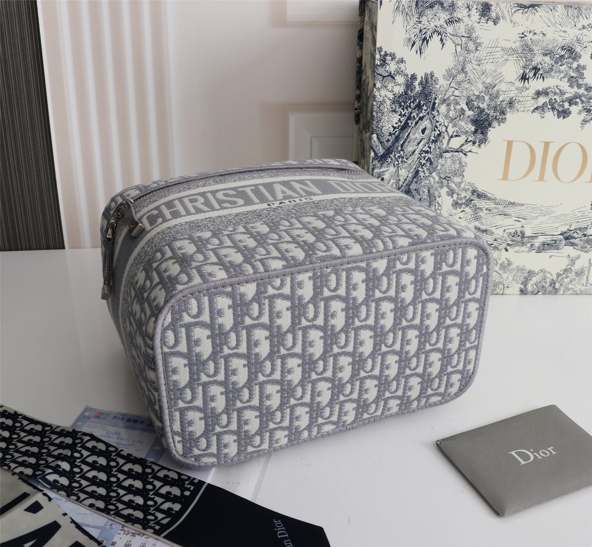 Replica Dior Travel Vanity Case Navy/Gray
