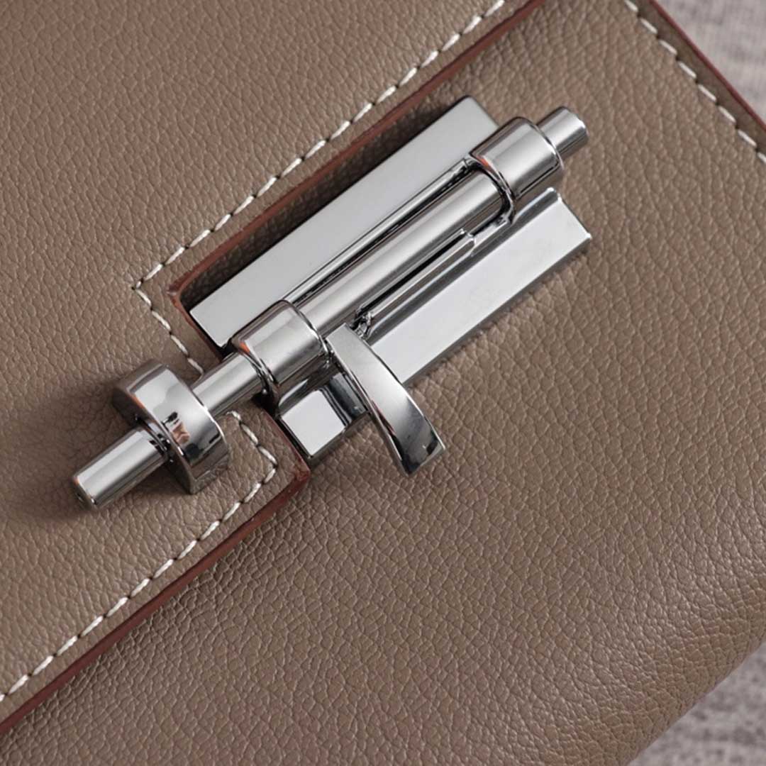 Replica Hermes Verrou Chaine Mini Bag Beige/Black/Brown