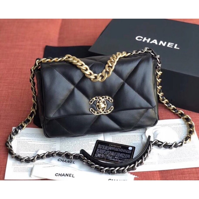 Replica Chanel 19 Lambskin Flap Bag As1160