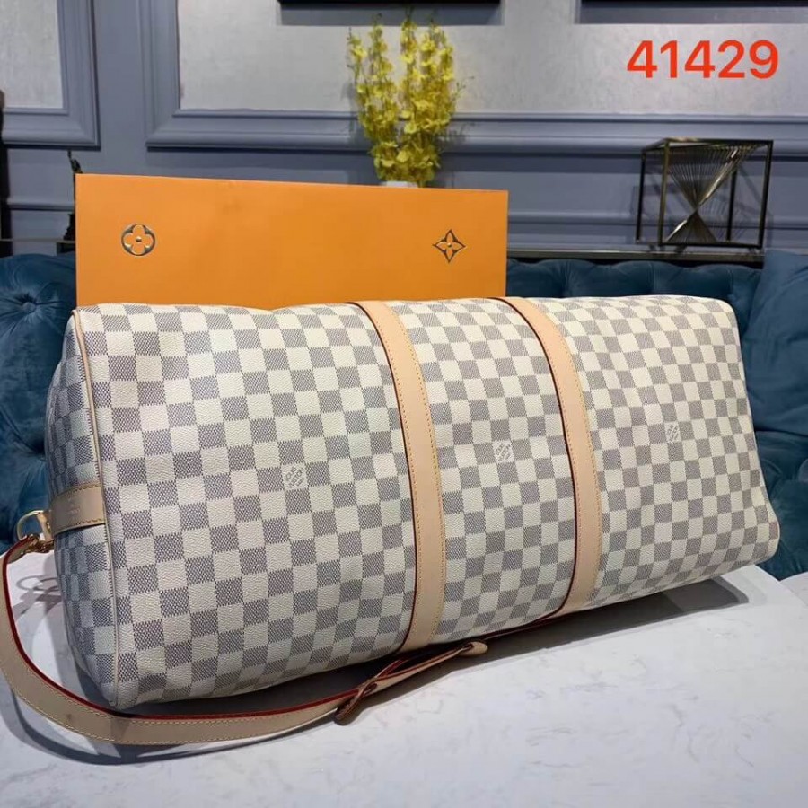 Replica Louis Vuitton Damier Azur Keepall Bandouliere 55 N41429