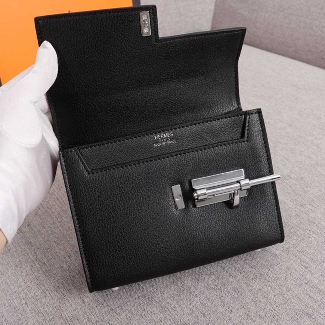 Replica Hermes Verrou Chaine Mini Bag Beige/Black/Brown