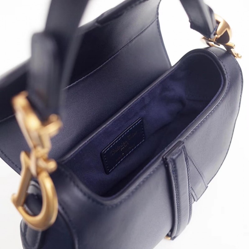 Replica Christian Dior Smooth Calfskin Mini Saddle Bag M0447