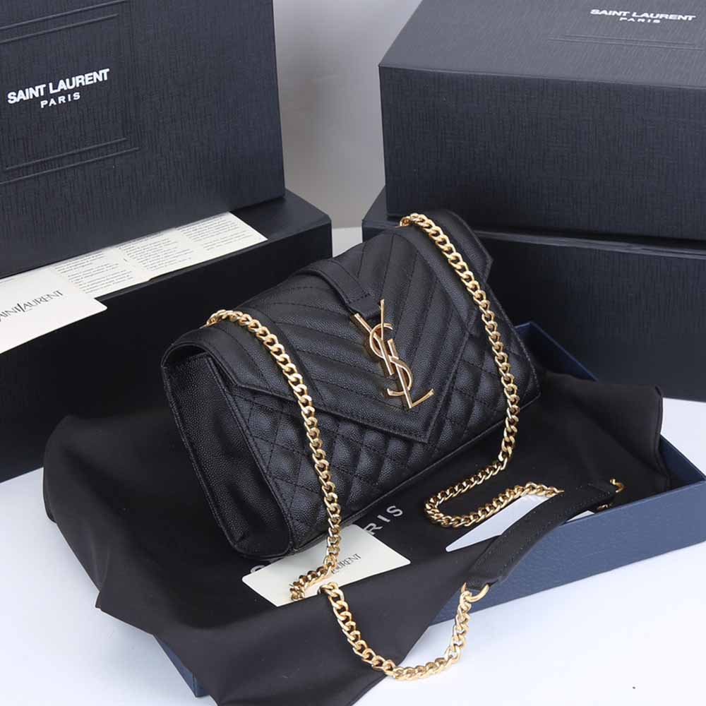 Replica Ysl Envelope Small Bag Embossed Leather 1754
