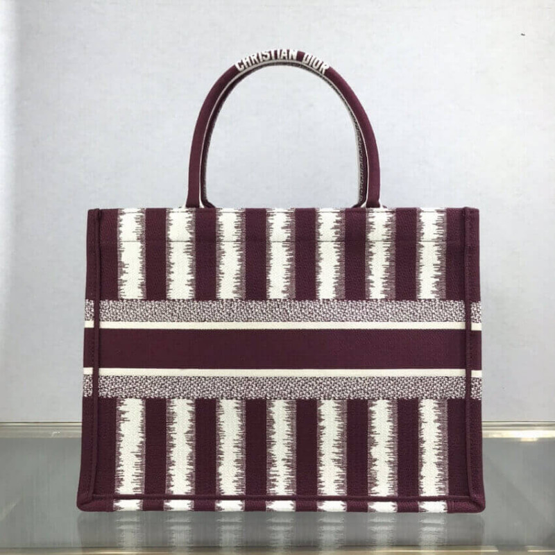 Replica Dior Small Book Tote D-Stripes Embroidery M1296