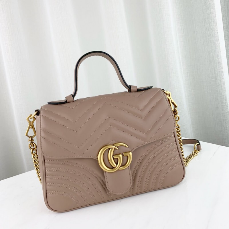 Replica Gucci Gg Marmont Matelasse Top Handle Bag 498110