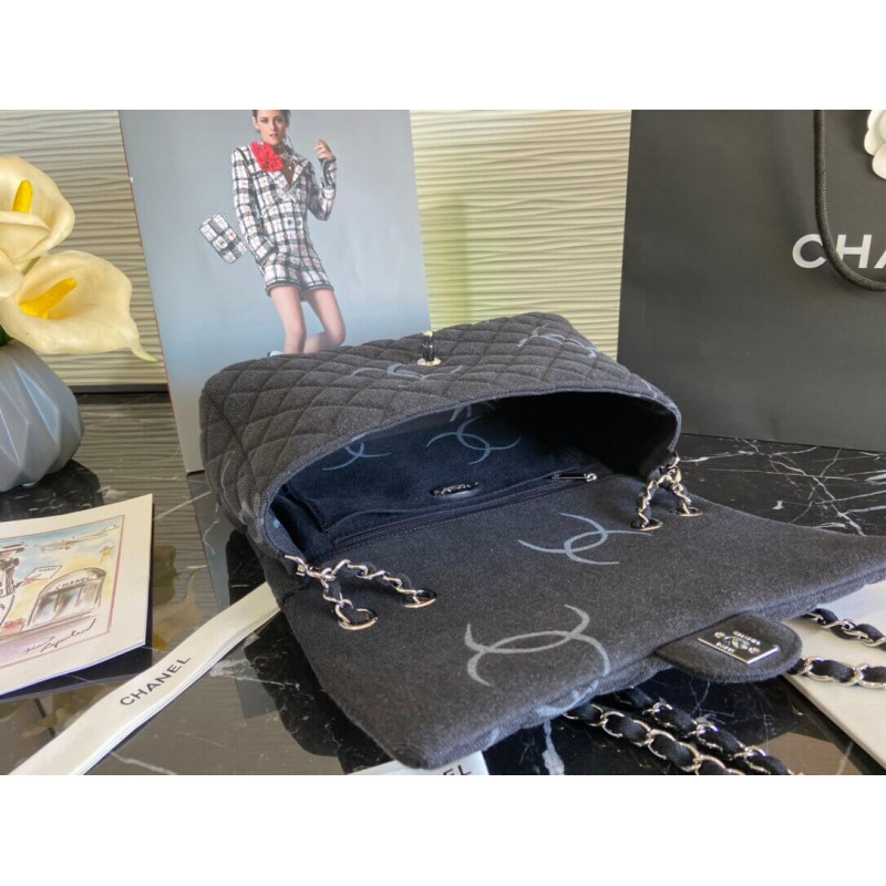 Replica Chanel Denim Classic Flap Jumbo Large Bag As2072