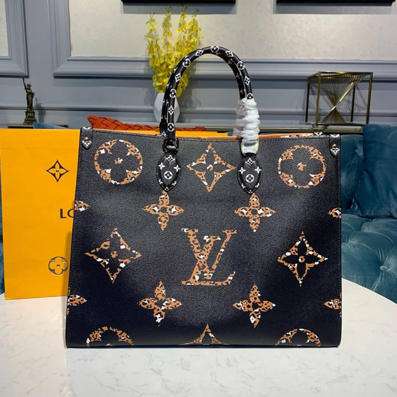 Replica Louis Vuitton Onthego M44674 Black/Caramel