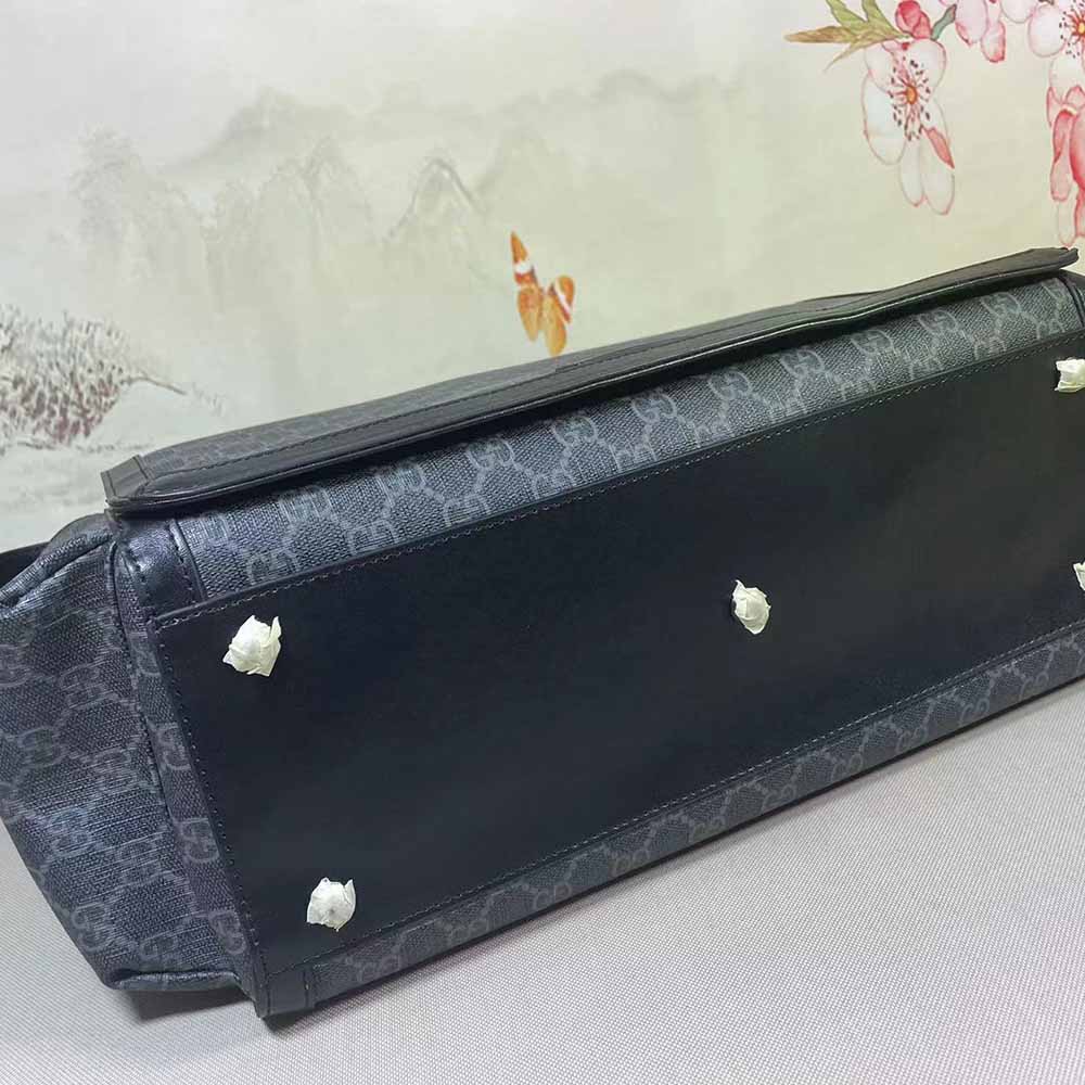Replica Gucci Gg Supreme Diaper Bag Grey/Black 495909