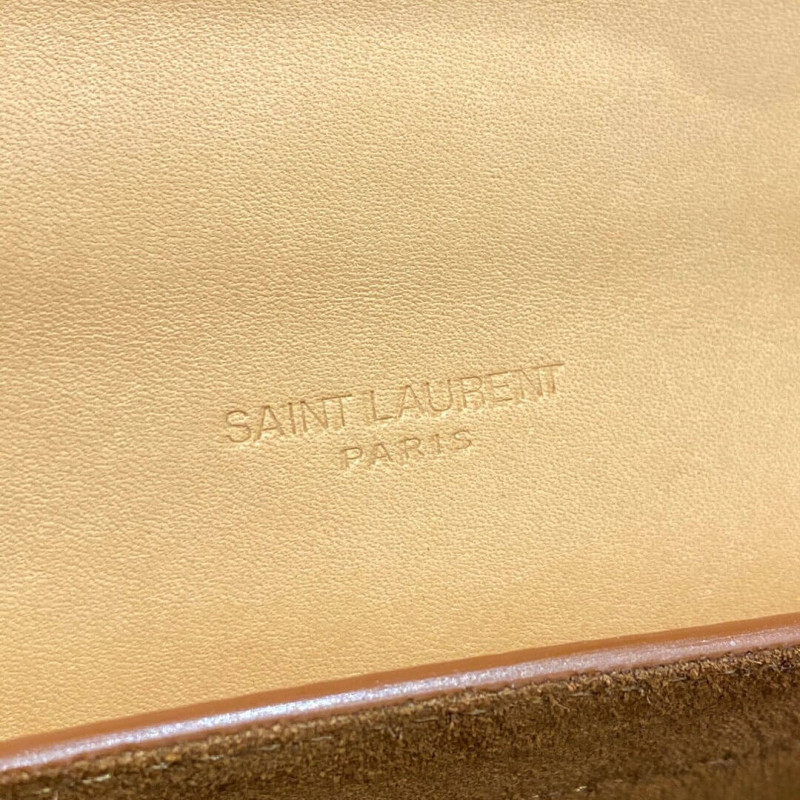Replica Saint Laurent Kaia Ysl-Plaque Small Leather Satchel 619740