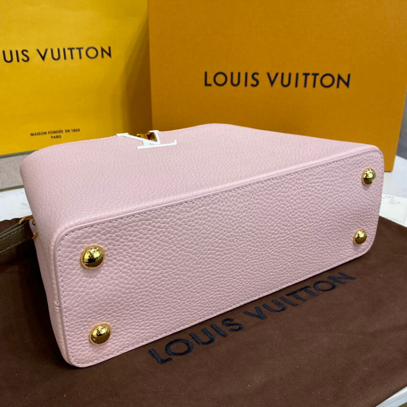 Replica Louis Vuitton Capucines Mm M59020 Rose/Beige