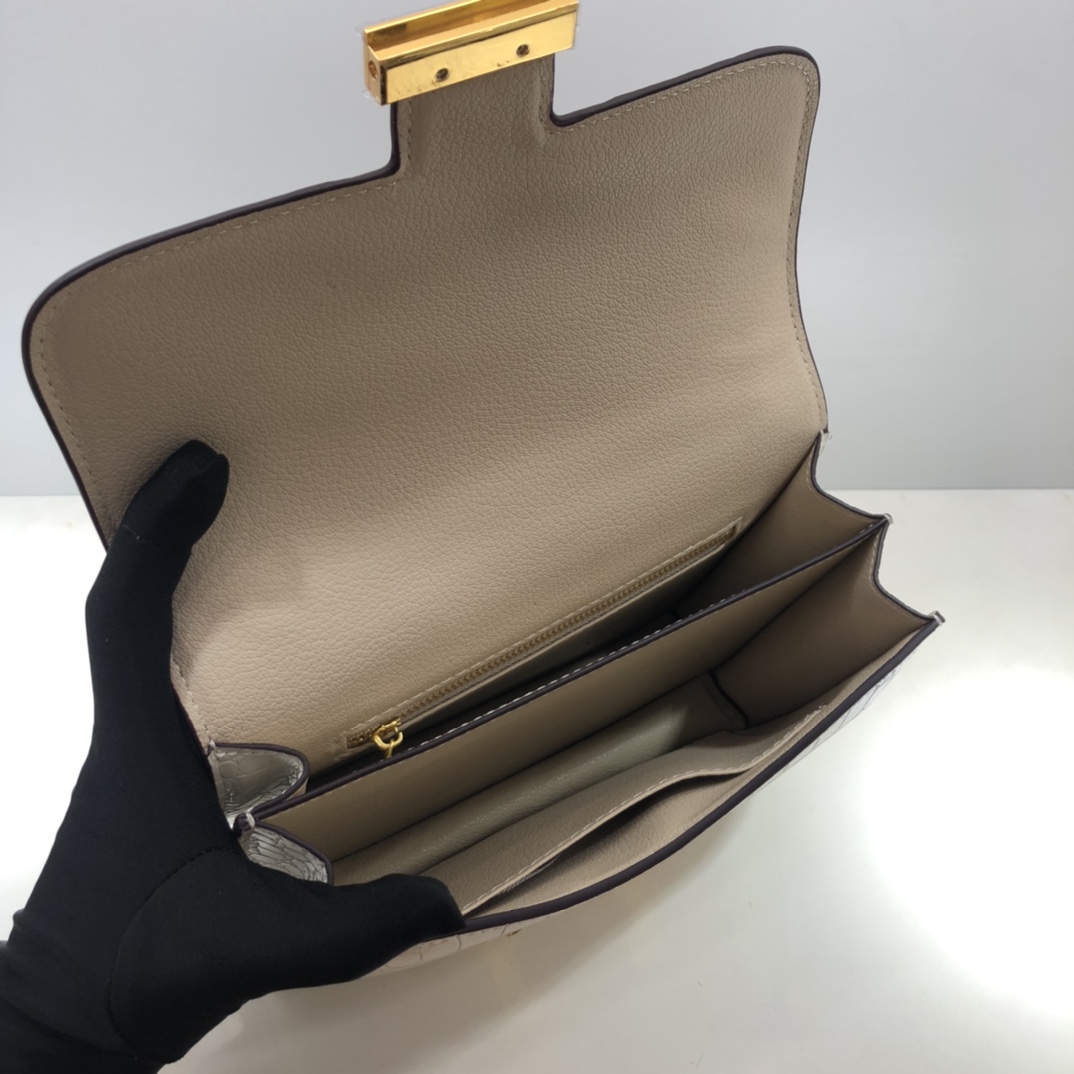 Replica Hermes Constance Crocodile Leather Pattern Cross Body Bag