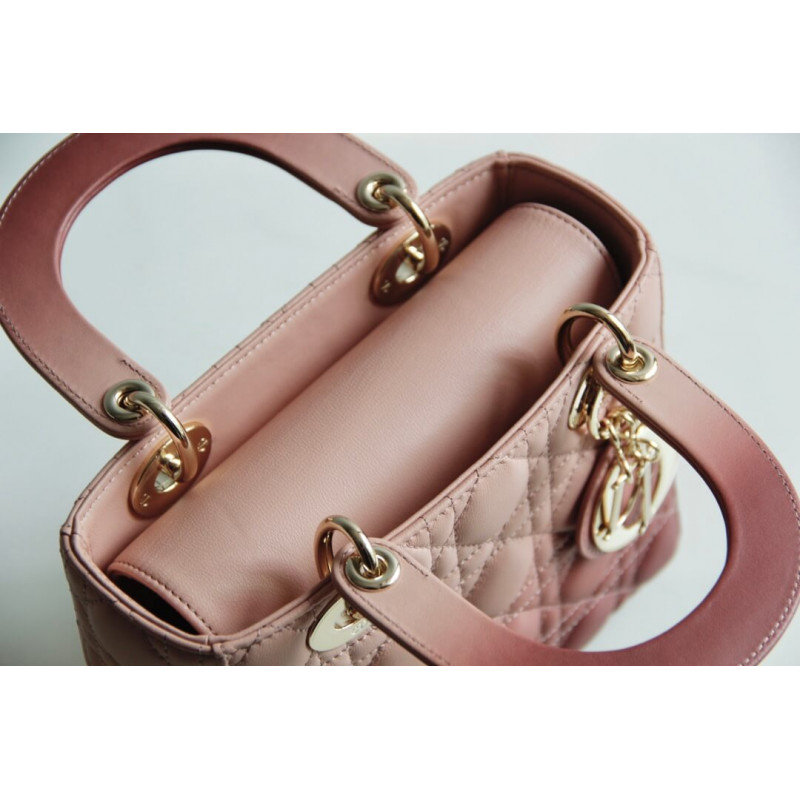 Replica Lady Dior My Abcdior Bag In Pink Gradient Cannage Lambskin M0538
