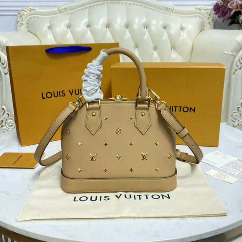 Replica Louis Vuitton Alma Bb Monogram Metal In Beige M58638