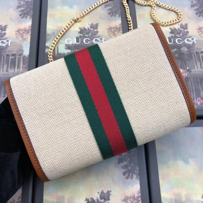 Replica Gucci Vintage Canvas Rajah Mini Bag 573797 Beige