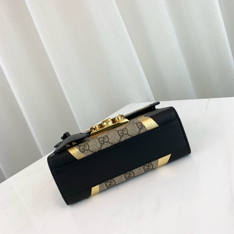 Replica Gucci Padlock Small Gg Shoulder Bag 432182 Black