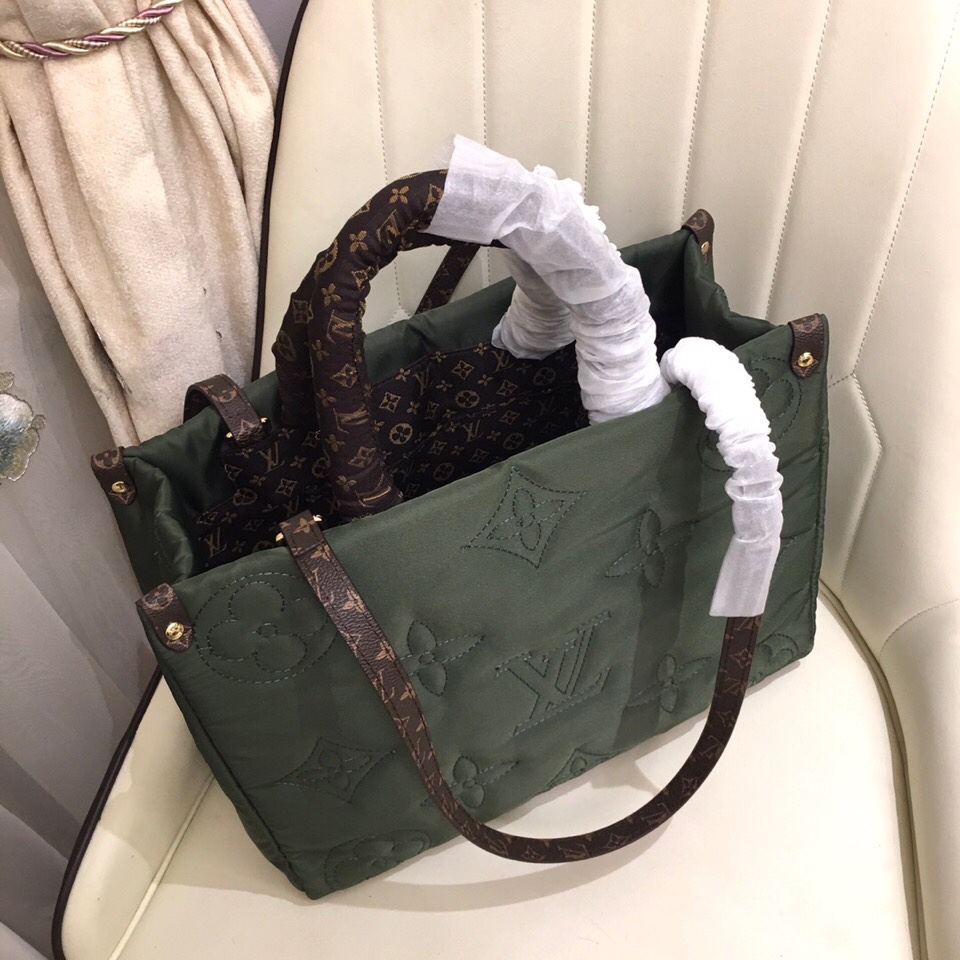 Replica Louis Vuitton Onthego Gm Tote Bag- Green