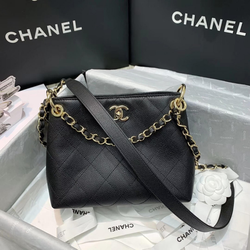 Replica Chanel Grained Calfskin Small Hobo Bag As1461