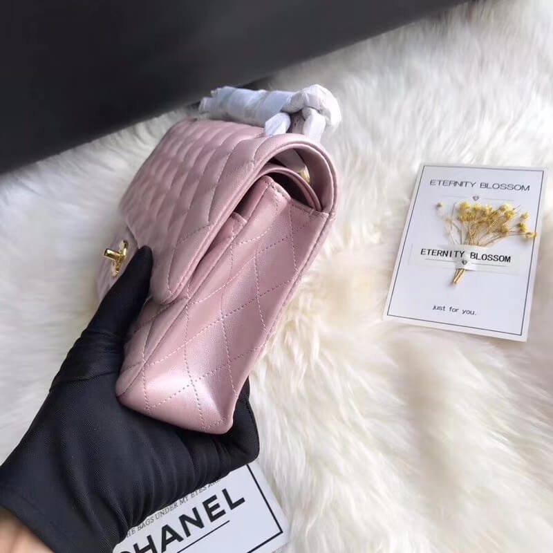 Replica Chanel 1112 Pink Gold Medium Size 2.55 Lambskin Leather Flap Bag