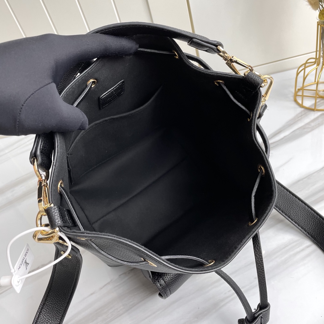 Replica Louis Vuitton Lockme Bucket Black/Brown/Grey