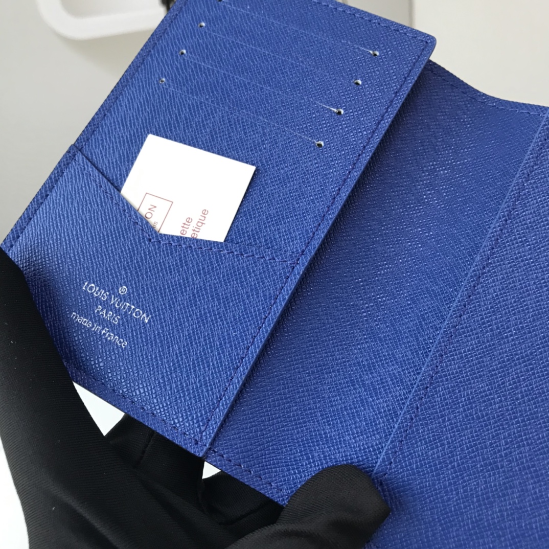 Replica Louis Vuitton Passport Cover N60410 White/Blue/Orange