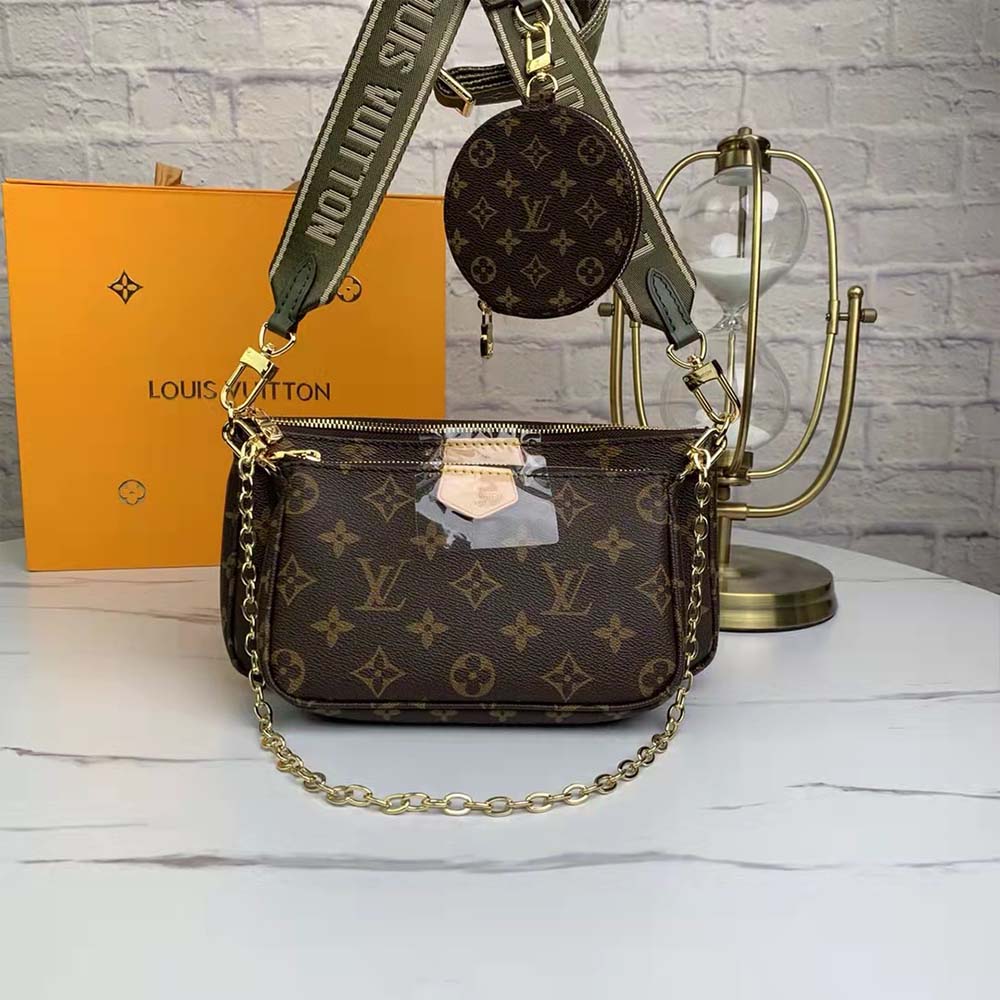 Replica Louis Vuitton Multi Pochette Accessoires-M44813 Green/Pink/Blue