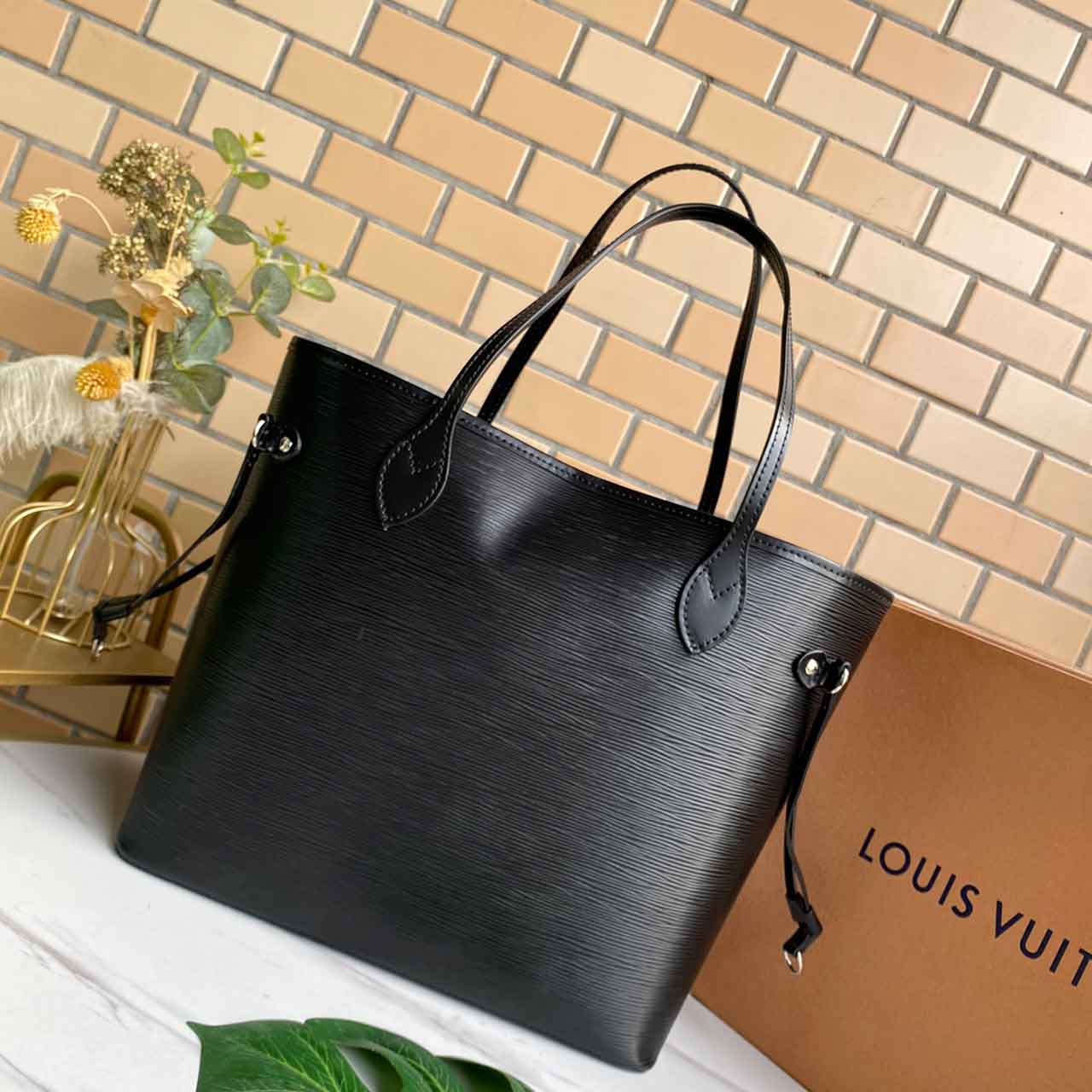 Replica Louis Vuitton Neverfull Mm Epi Leather M56947 Navy/Black/Red