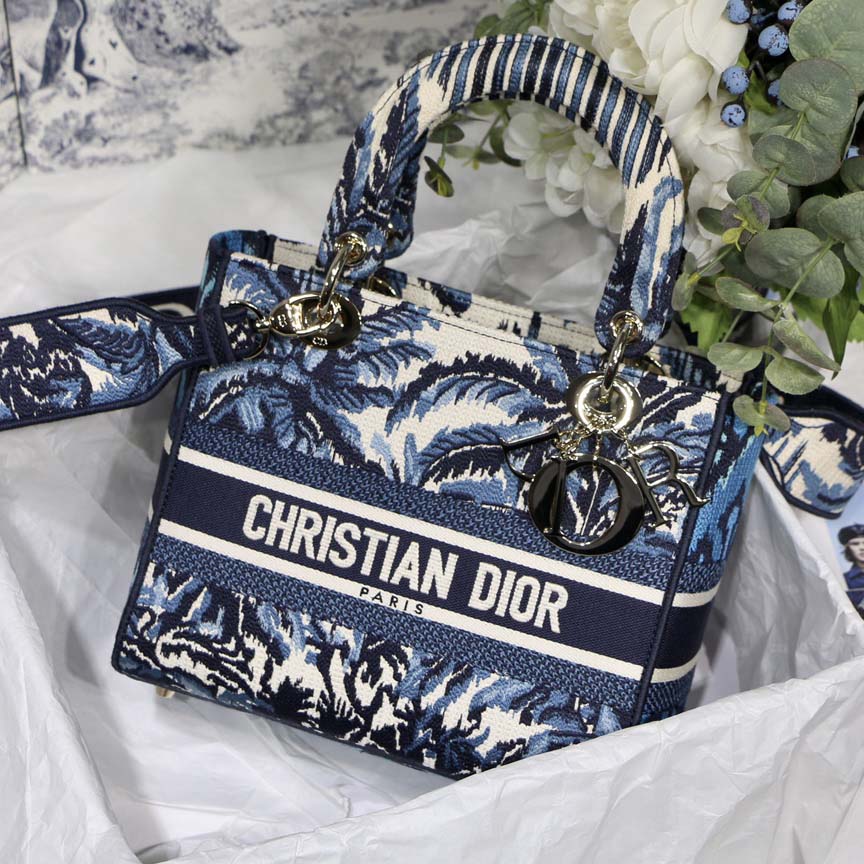Replica Dior Aaa-Medium Lady D-Lite Bag /Embroidered Logo