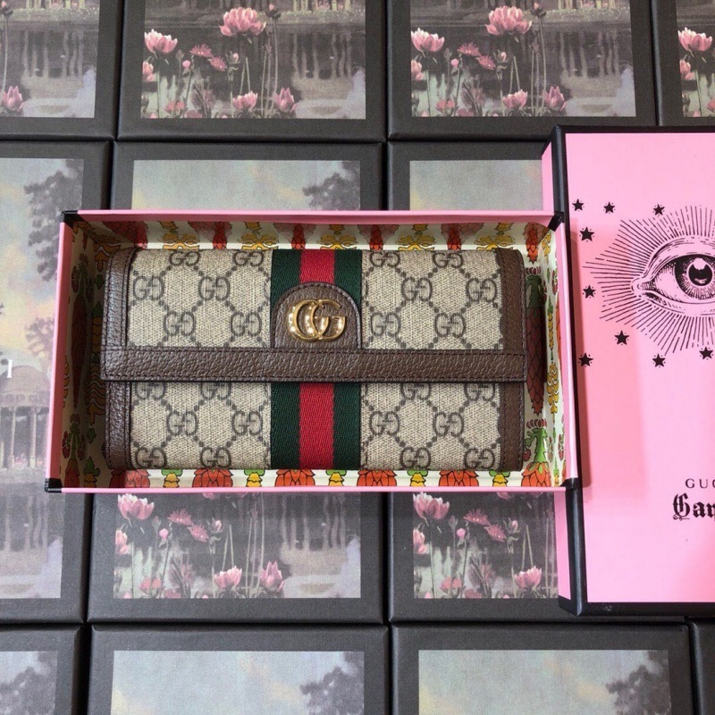 Replica Gucci Aaa-Ophidia Continental Wallet Beige