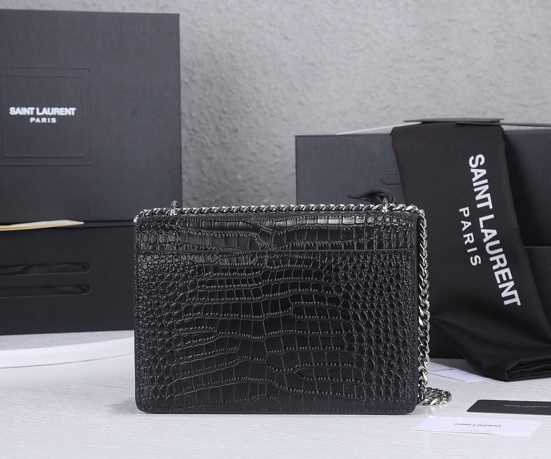 Replica Ysl Sunset Medium In Crocodile Embossed Shiny Leather 1737