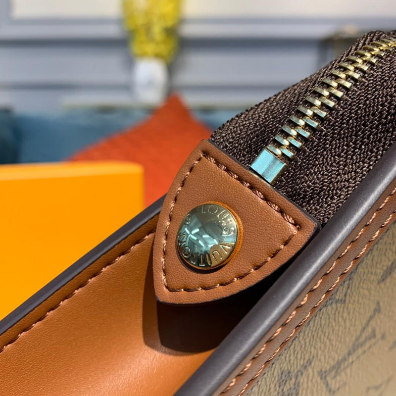 Replica Louis Vuitton Monogram Reverse Canvas Dauphine Clutch M44178