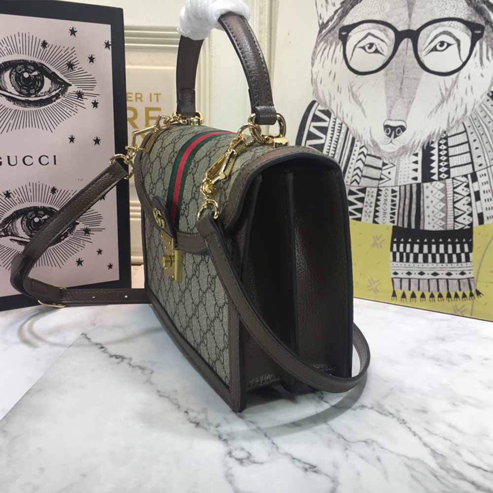 Replica Gucci Ophidia Small Top Handle Bag With Web 651055