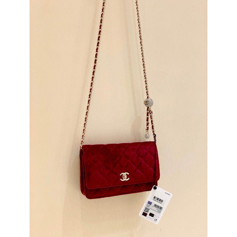 Replica Chanel Woc With Cc Details On Strap Ap1450 In Velvet