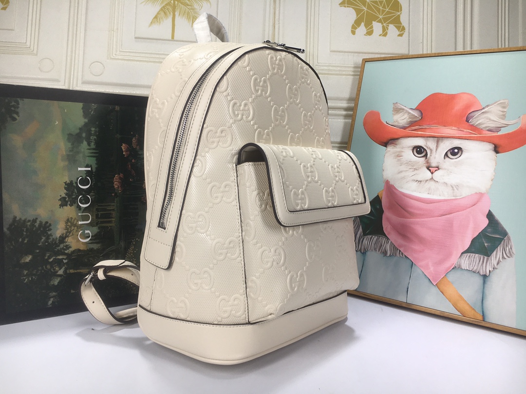 Replica Gucci Double G Embossed Backpack