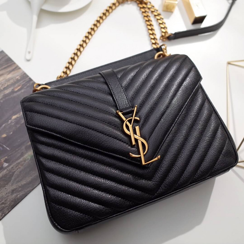 Replica Saint Laurent Medium College Bag 392737 Black