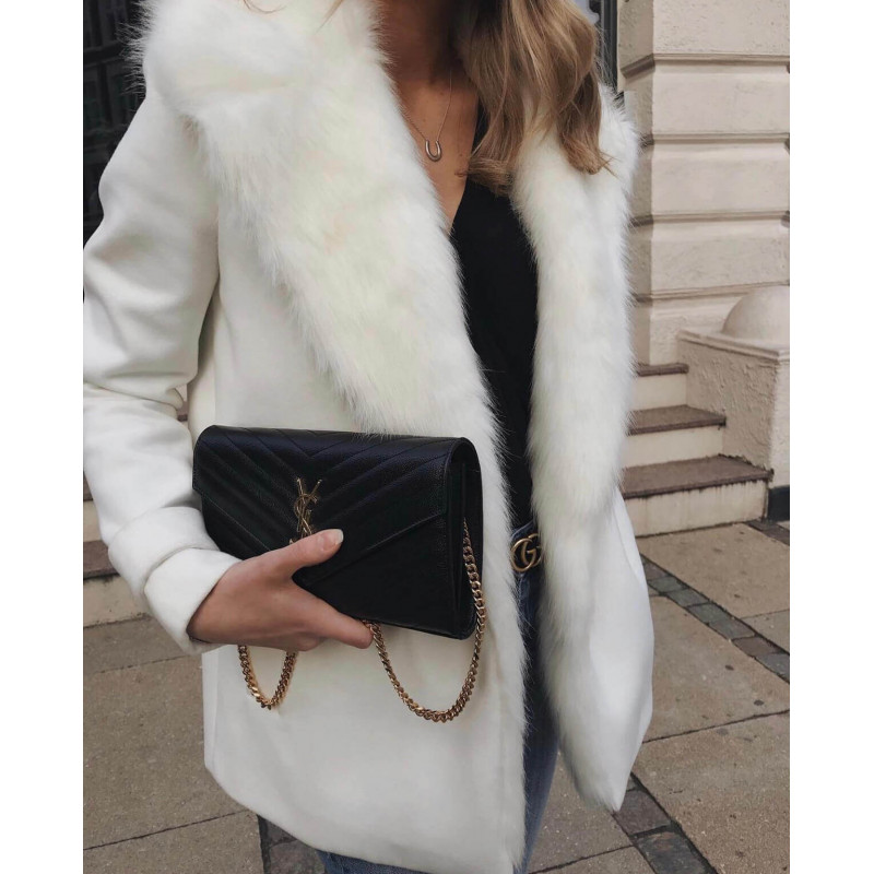 Replica Saint Laurent Monogram Envelope Chain Wallet 377828