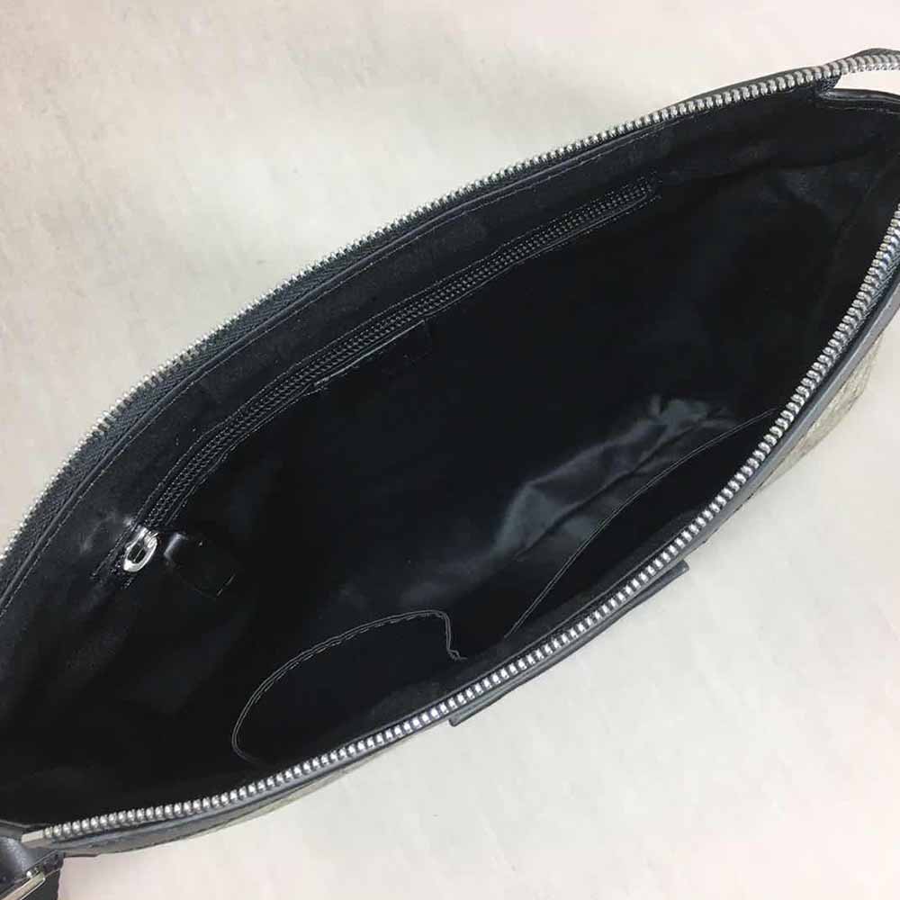 Replica Gucci Shoulder Crossbody Bag Black/Grey 387111