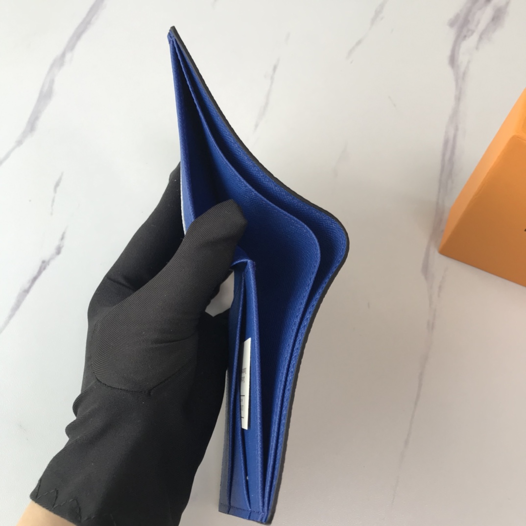 Replica Louis Vuitton Multiple Wallet N40414 White/Blue/Orange