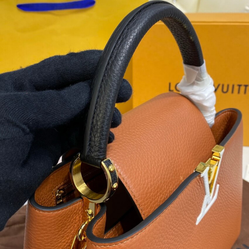 Replica Louis Vuitton Capucines Mm M59020 Gold/Noir