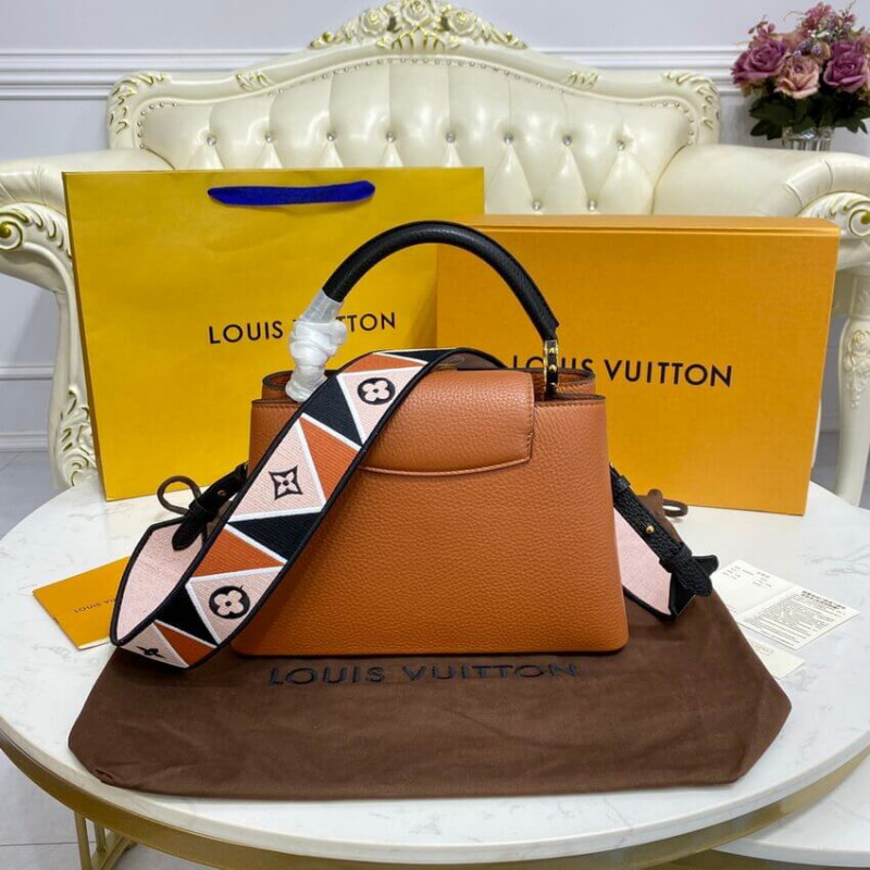 Replica Louis Vuitton Capucines Bb M59266 Gold/Noir