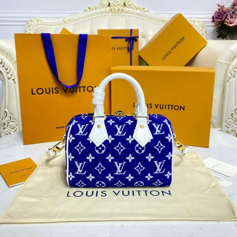Replica Louis Vuitton Monogram Jacquard Velvet Speedy Bandouliere 20 M20751