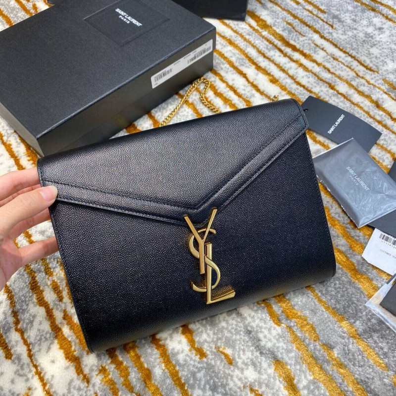 Replica Ysl Saint Laurent Cassandra Wallet On Chain In Grain Leather 582334