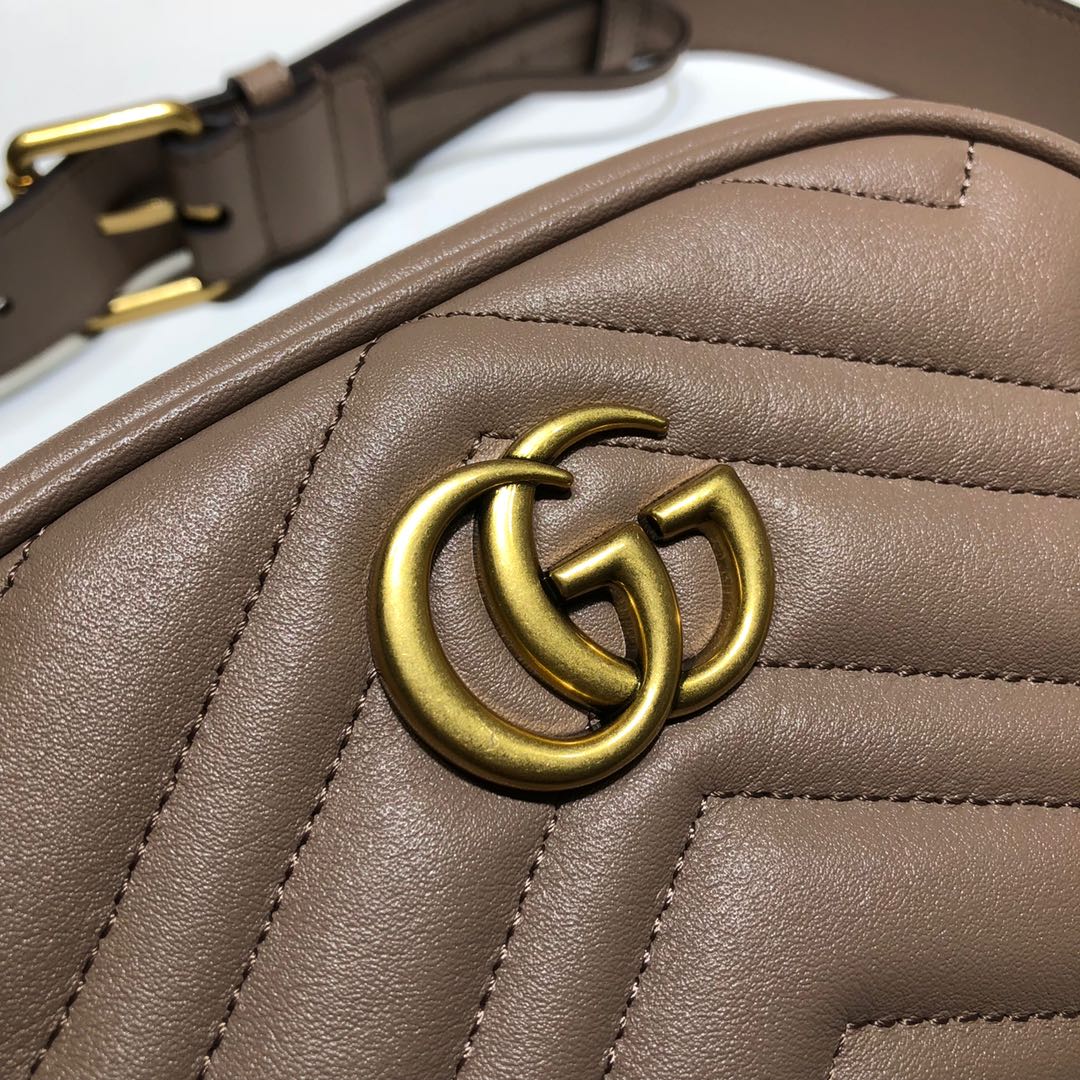 Replica Gucci Marmont Matelasse Leather Belt Bag 476434