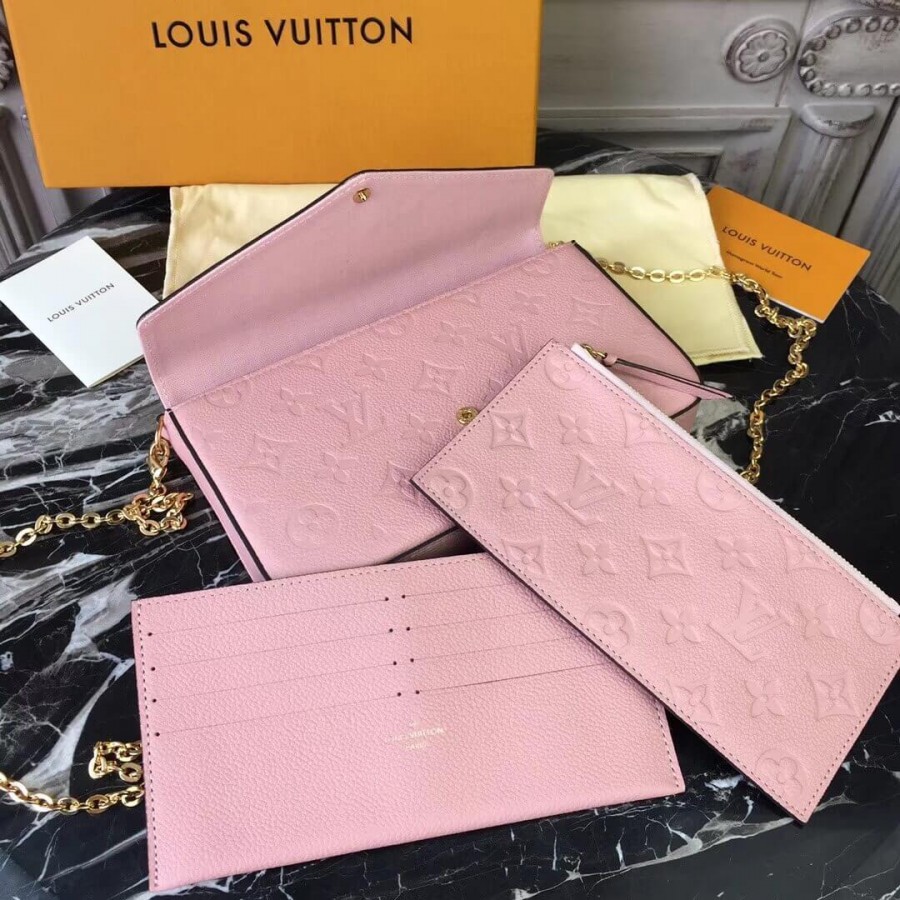 Replica Louis Vuitton Monogram Empreinte Pochette Felicie M64064
