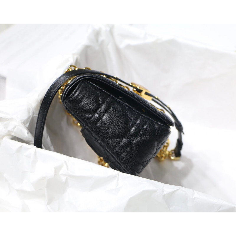 Replica Dior Small Caro Bag In Supple Cannage Calfskin M9241