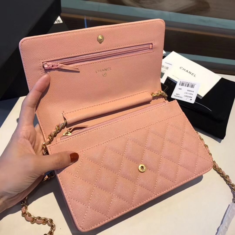 Replica Chanel Quilted Caviar Leboy Woc Chain Bag 80287