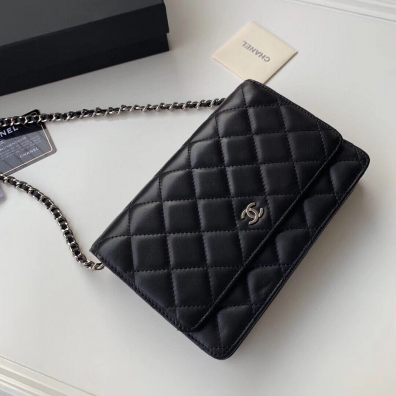 Replica Chanel Classic Lambskin Wallet On Chain Woc Ap0250